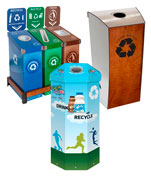 Customizable School Recycling and Trash Bins