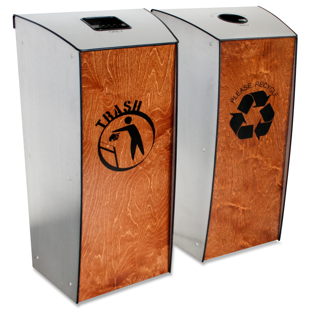 Evolution-80™ Recycling and Waste 2-Bin Station