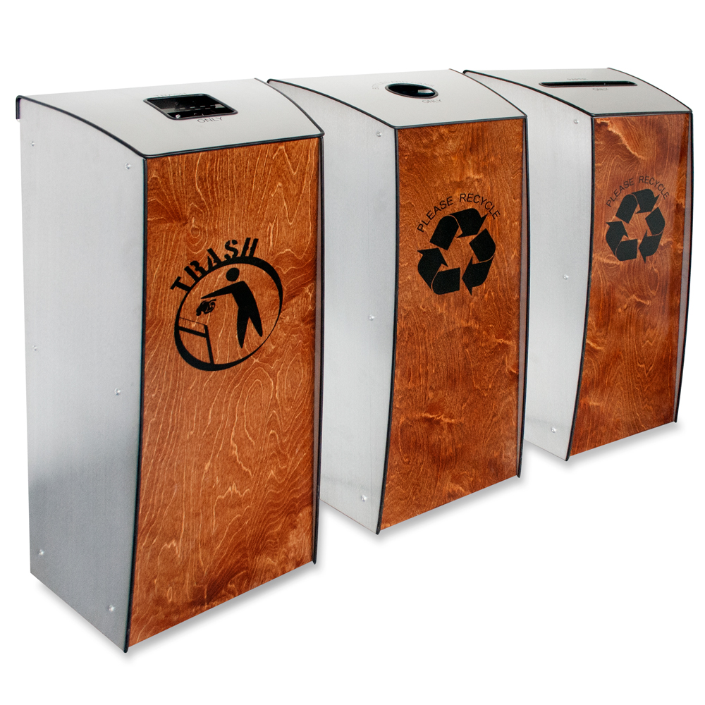 Evolution-120™ Trash & Recycling 3-Bin System