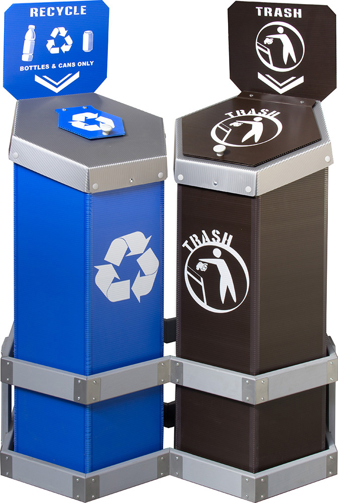 Can & Bottle and Trash 2-Bin Hexstation™