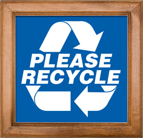 Please Recycle Sign Framed