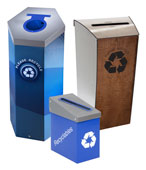 Corporate Office Recycling Bins and Trash Cans